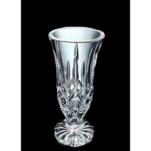 Vintage Waterford Crystal Lismore‎ 7" Tall Clear Footed Vase Excellent